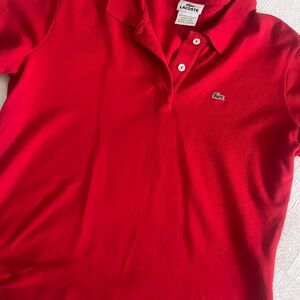 Lacoste Red Polo Shirt Classic Cotton Blend